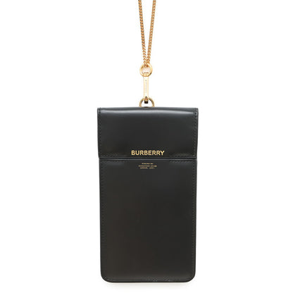 BURBERRY Phone ShoulderPouch Black Leather
