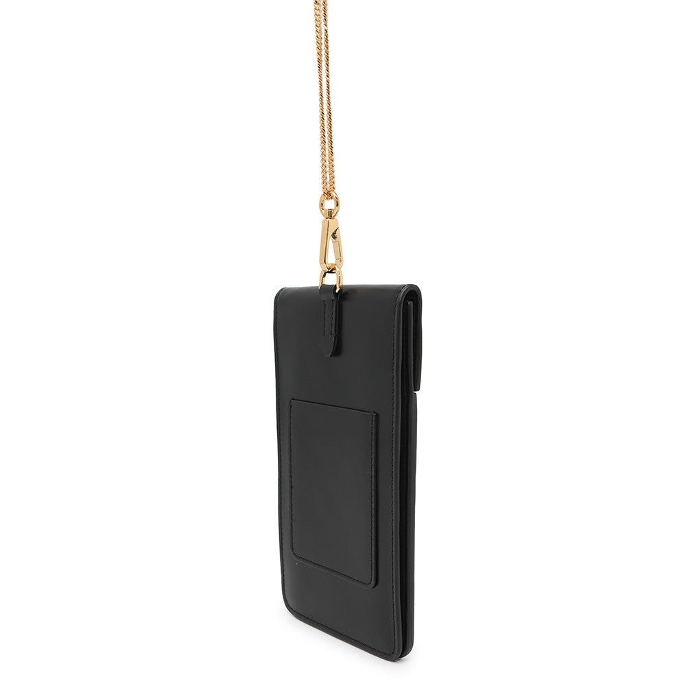 BURBERRY Phone ShoulderPouch Black Leather