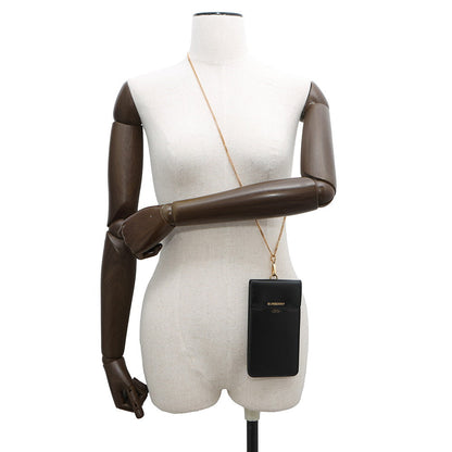 BURBERRY Phone ShoulderPouch Black Leather