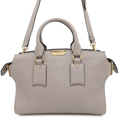 BURBERRY Medium Clifton Insignia Gray3971049 Leather