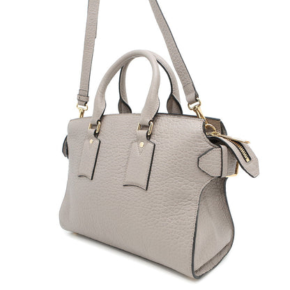 BURBERRY Medium Clifton Insignia Gray3971049 Leather