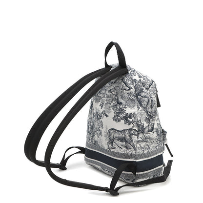 Dior DiorTravel Small Backpack White/Navy Nylon