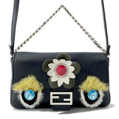 FENDI Monster Micro Bucket Shoulder Black8M0354 Leather