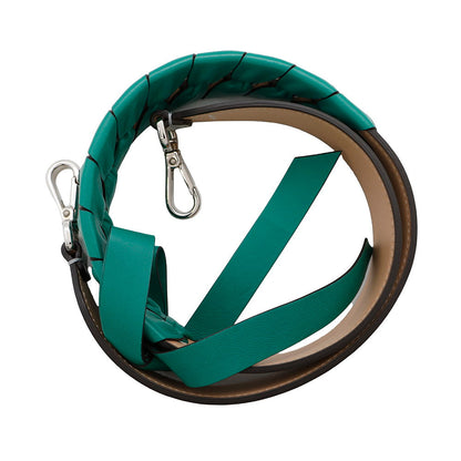 FENDI Strap You Ribbon Motif Light Gray/Green Leather