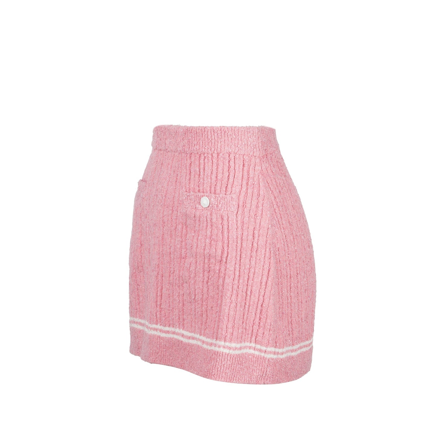 Chanel Size 38 22P Knit Skirt Viscose/Cotton/Polyamide Light Pink
