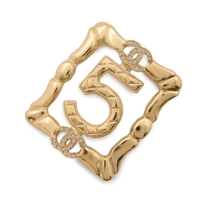 CHANEL No.5 BroochABD760 Gold Plated Rhinestone