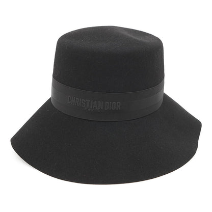 Dior D-Bobby wide brim hat Size 58 BlackCPB9019GDBF Rabbit100%