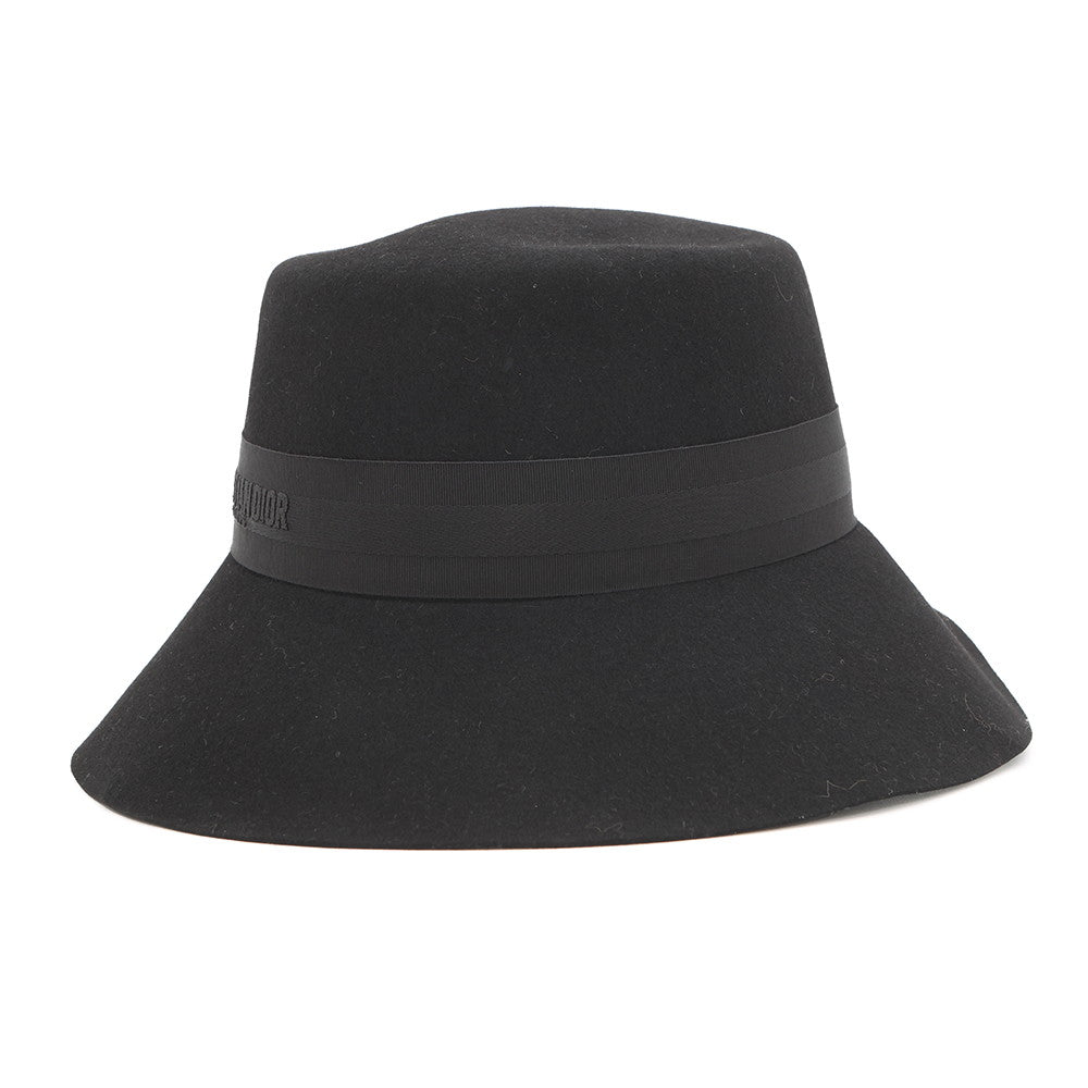 Dior D-Bobby wide brim hat Size 58 BlackCPB9019GDBF Rabbit100%