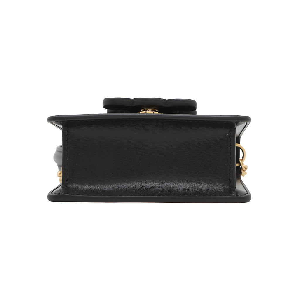 CELINE Triomphe Card Holder ChainShoulder Black10J743DPV Leather