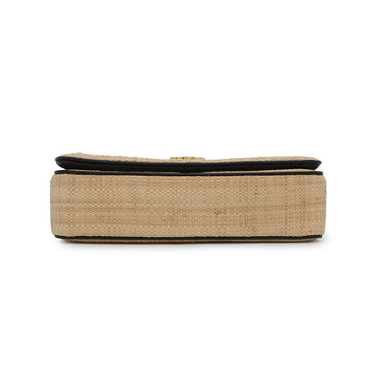 BURBERRY Horseferry Print Small Lola Beige8030229 Raffia Leather