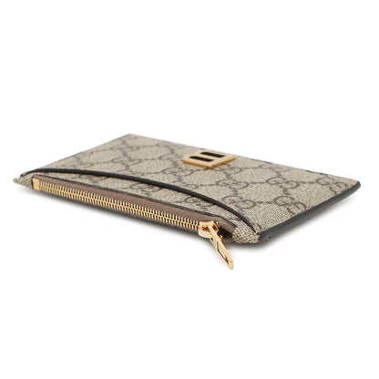 GUCCI BALENCIAGA Collaboration Hacker Project B Logo Coin Card Case Beige681701 PVC/Leather