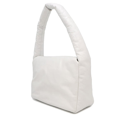 BALENCIAGA Monaco Sling Bag One Belt White787896 Leather Size Small
