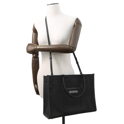 BALENCIAGA Hardware 2WAY Shoulder Bag Black671400 Canvas Leather