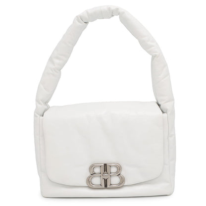 BALENCIAGA Monaco One Belt White787896 Leather