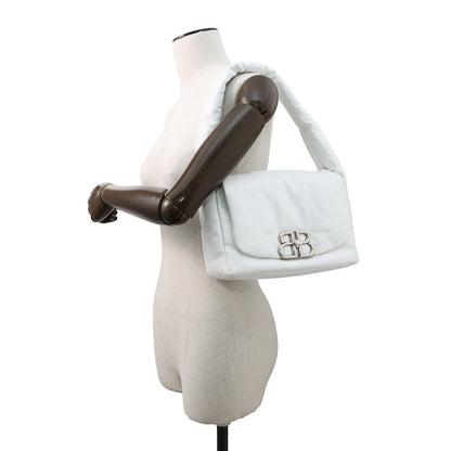 BALENCIAGA Monaco One Belt White787896 Leather