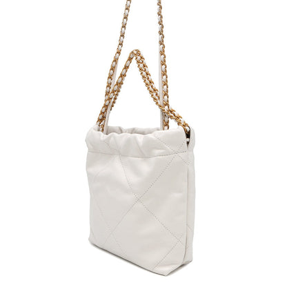CHANEL CHANEL 22 Mini Shoulder Bag WhiteAS3980 Shiny Calf Leather