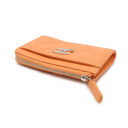 CHANEL Matelasse Star Fragment Case OrangeAP3732 Lambskin/Rhinestone