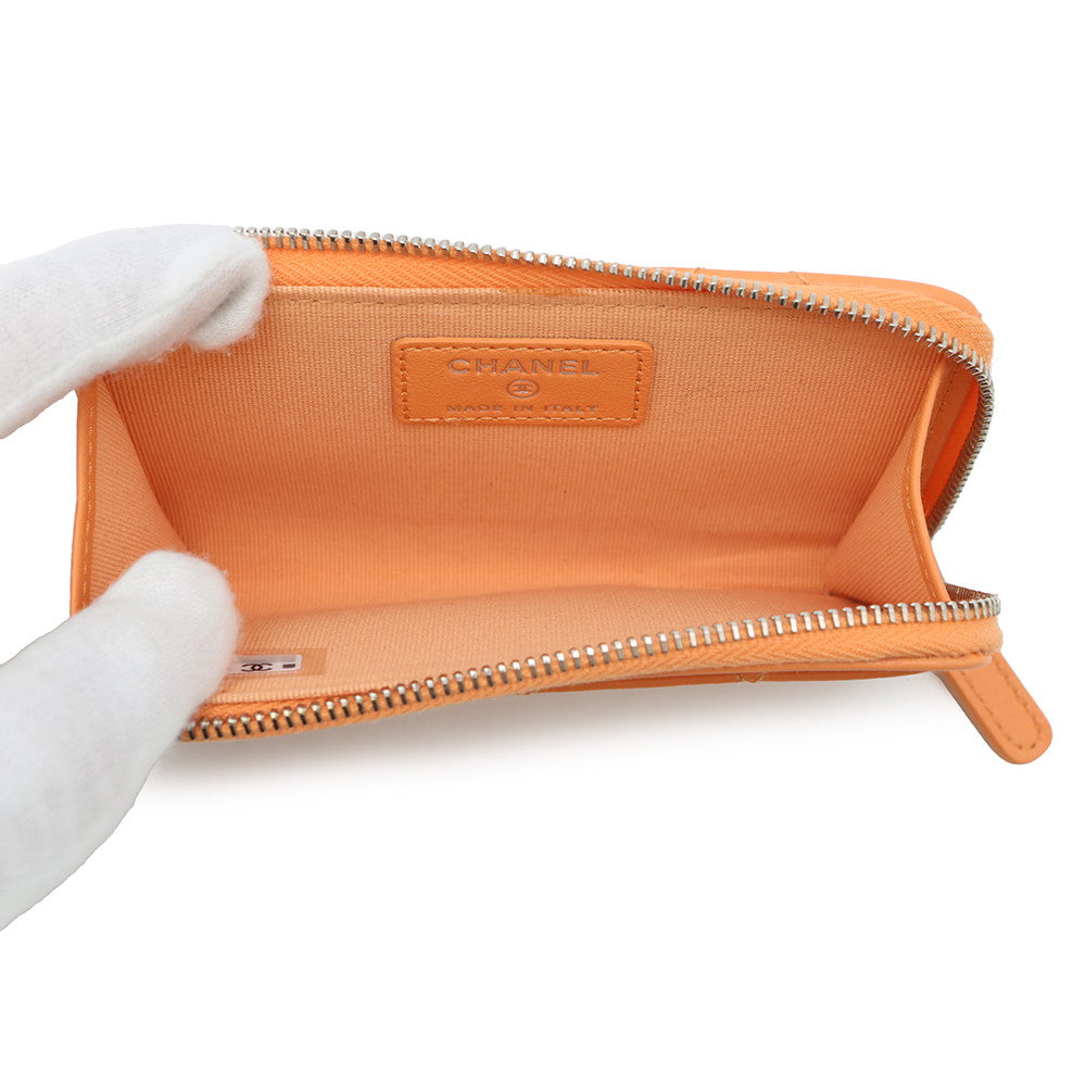 CHANEL Matelasse Star Fragment Case OrangeAP3732 Lambskin/Rhinestone