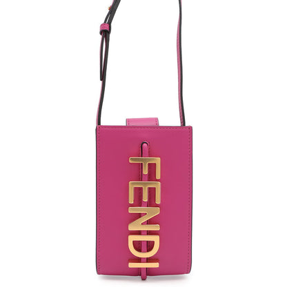 FENDI phone pouch PurplePink7AS192 Leather
