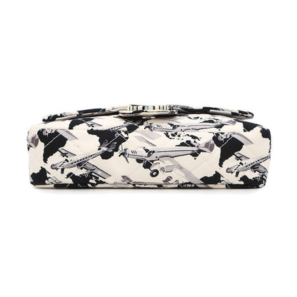 CHANEL Airline ChainShoulder Bag Black/WhiteA31977 Canvas Plastic Size 25