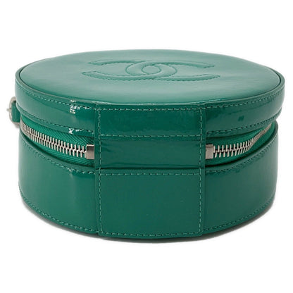 CHANEL Round As Earth 2WAYBag GreenA91946 Patent Leather