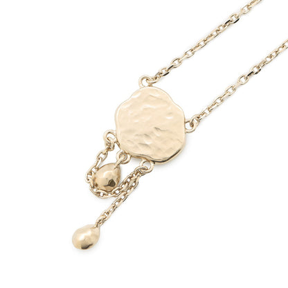 CHANEL CC Logo Cloud Design Necklace Gray/GoldABF889 Metal Faux Pearl  Rhinestone