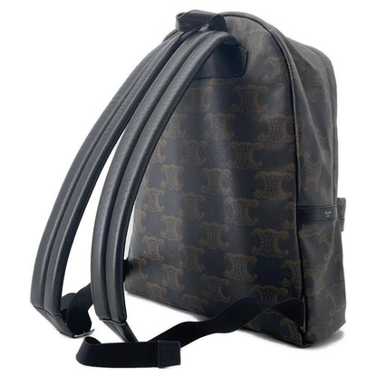 CELINE Triomphe Backpack Black/Brown188382 PVC Leather
