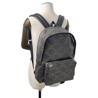 CELINE Triomphe Backpack Black/Brown188382 PVC Leather