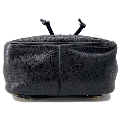 CHANEL Triple Coco Chain Backpack Black Caviar Leather