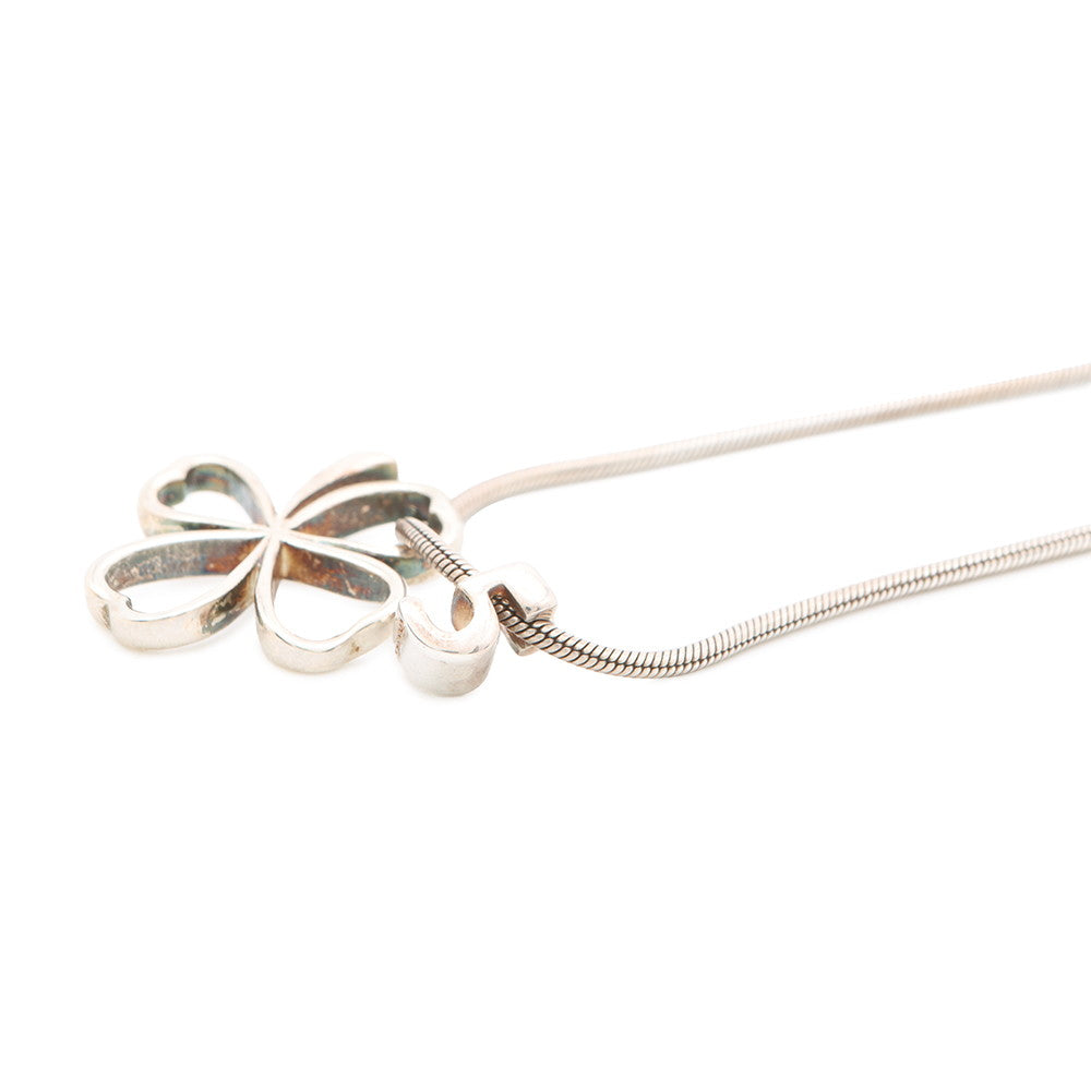 CHANEL Clover motif necklace Silver Sv925