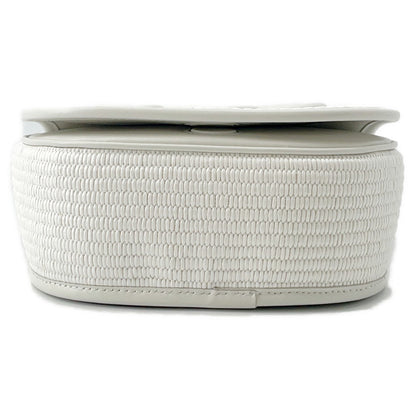CELINE Triomphe Shoulder Bag White198262EBL.01WW Raffia Leather