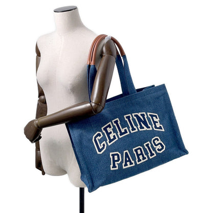 CELINE Cabas Blue196762 Denim Size Large