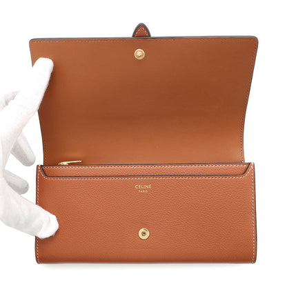 CELINE Large wallet Brown10M053GHH.04LU Sapuru Calf Leather