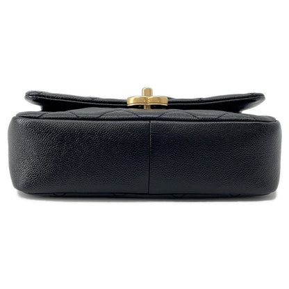 CHANEL Matelasse Melody Chain Shoulder Bag BlackAS3103 Caviar Leather
