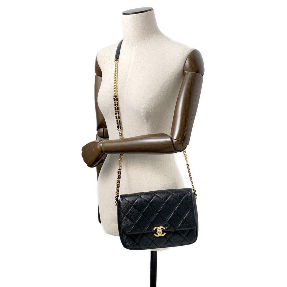CHANEL Matelasse Melody Chain Shoulder Bag BlackAS3103 Caviar Leather