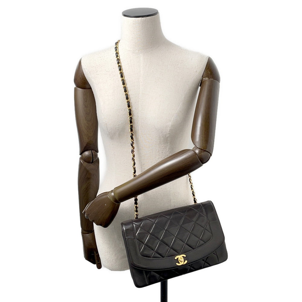 CHANEL Diana ChainShoulder Bag BlackA01165 Lambskin