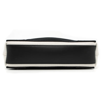 BALENCIAGA Navy Kabas Natural/Black390346 Canvas Size XS