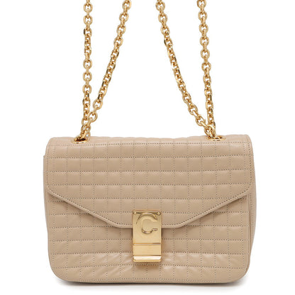 CELINE SmallCShoulder Bag Beige188403BFC Leather
