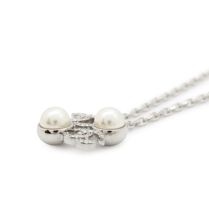CHANEL CC Logo Faux Pearl  NecklaceABF723 Metal Faux Pearl  Rhinestone