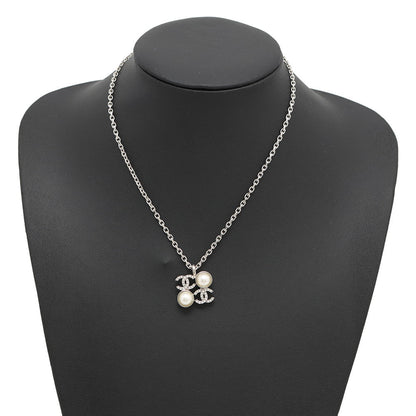 CHANEL CC Logo Faux Pearl  NecklaceABF723 Metal Faux Pearl  Rhinestone