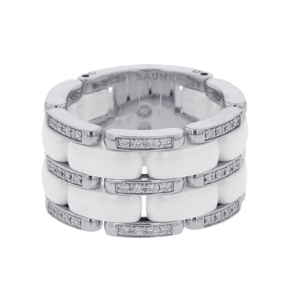 CHANEL Ultra Diamond Ring Size 56/Approximately No. 15 K18WG Ceramic