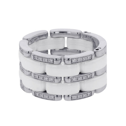 CHANEL Ultra Diamond Ring Size 56/Approximately No. 15 K18WG Ceramic