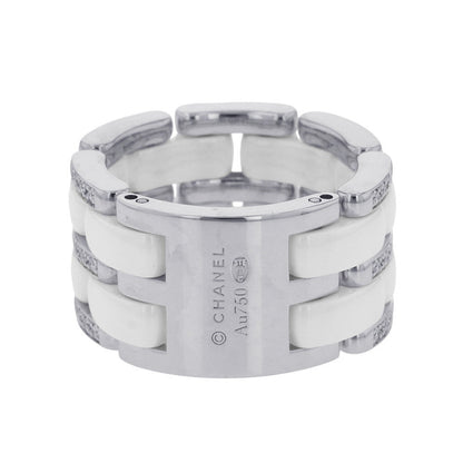 CHANEL Ultra Diamond Ring Size 56/Approximately No. 15 K18WG Ceramic