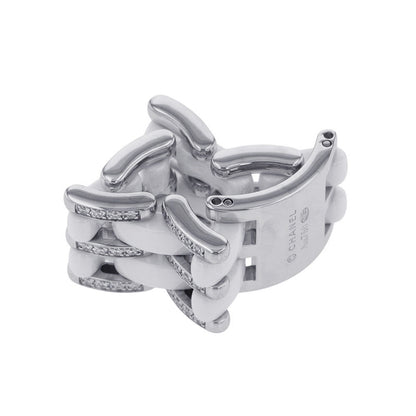 CHANEL Ultra Diamond Ring Size 56/Approximately No. 15 K18WG Ceramic