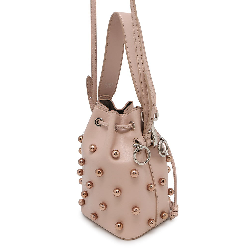 FENDI Montresor Shoulder Bag Studded Jasmin Flower8BS010 Leather Size Mini