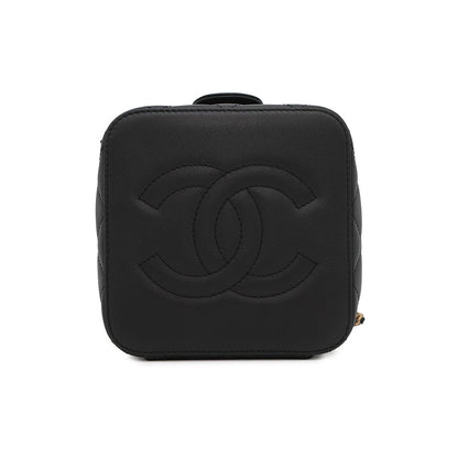 CHANEL Vanity Shoulder Bag BlackAS3228 Lambskin Size Small