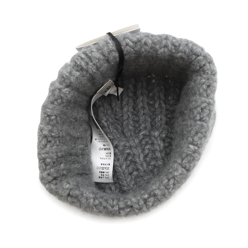 CELINE Triomphe Knit hat Size free Gray2ADOM912Z 09GR Cashmere37% Wool 37% Silk26%