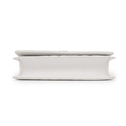 BURBERRY Roller Clutch ChainShoulder White8066176 Leather