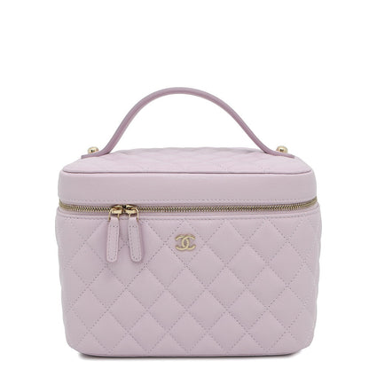 CHANEL Matelasse vanity bag Light PurpleAP2573 Caviar Leather