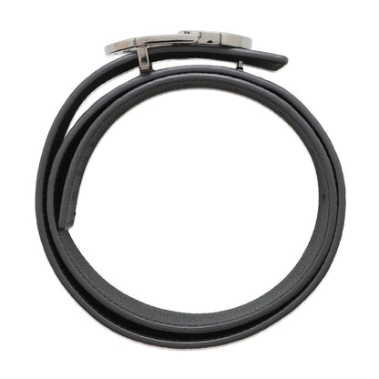 Dior CD Icon Reversible Belt Gray Leather Size 80